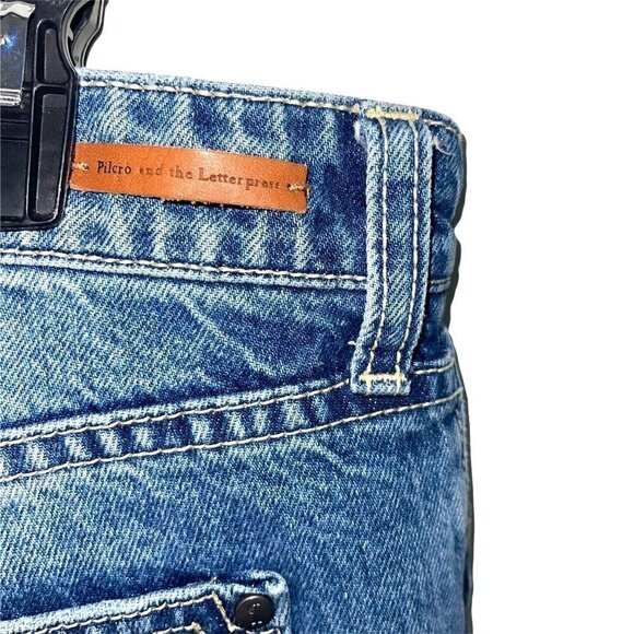 Anthropologie Pilcro And The Letter Press Jeans Size 28 Distressed Straight Leg - Picture 3 of 12